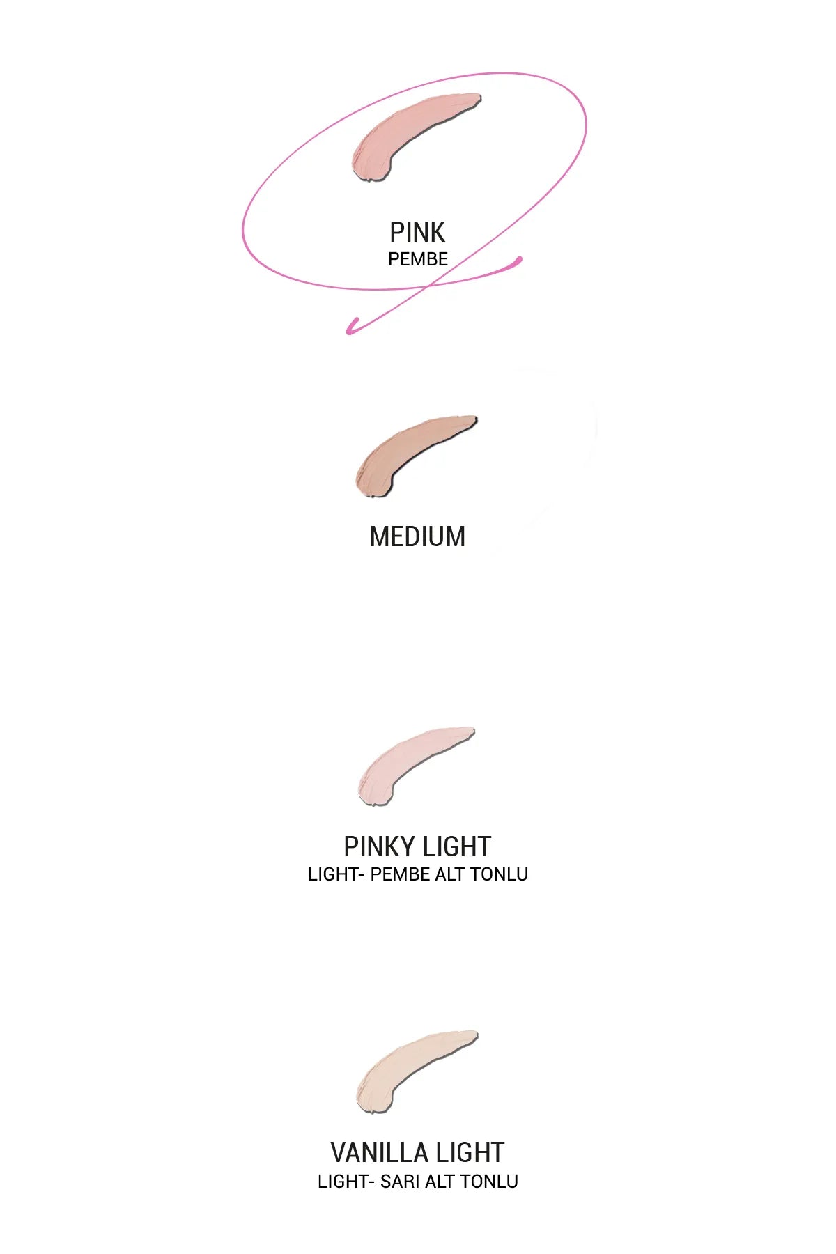 HOLA Cover All Yoğun Kapatıcı | Full Coverage Concealer -Pink