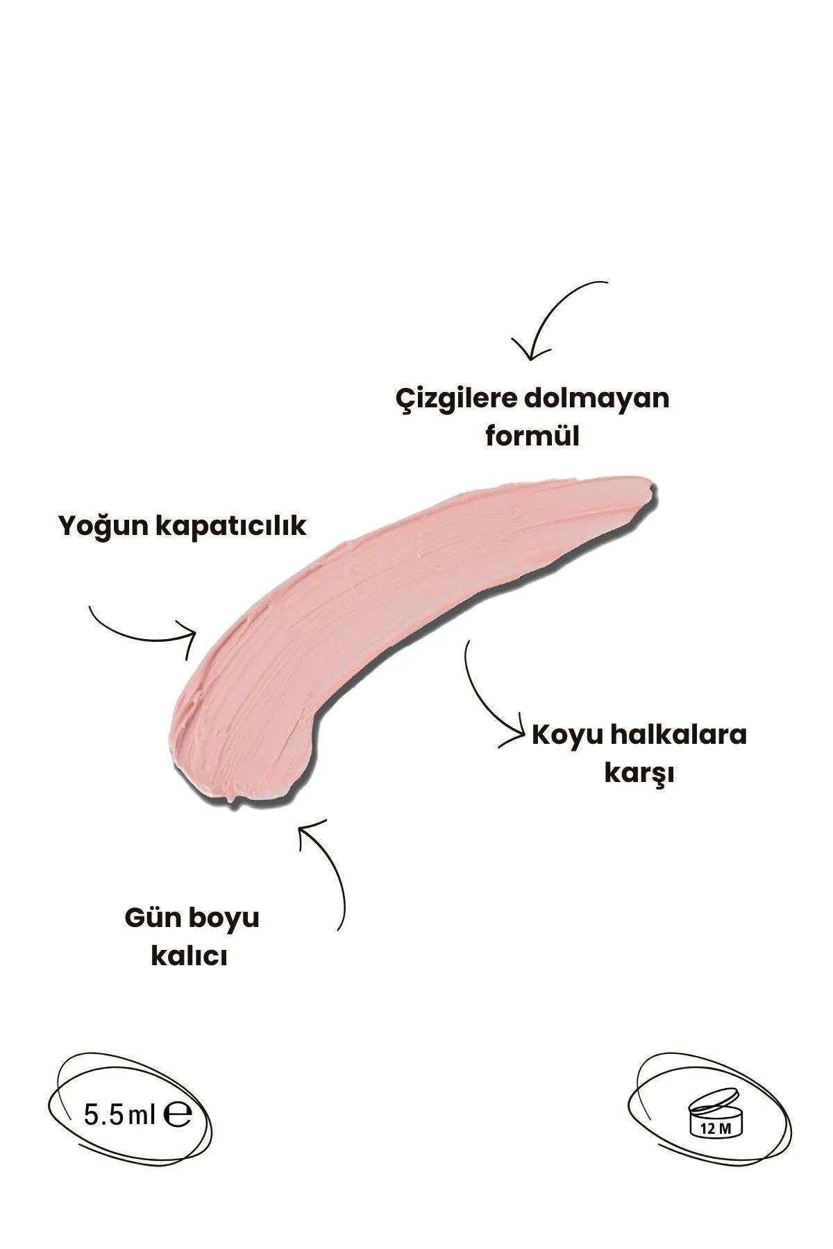 HOLA Cover All Yoğun Kapatıcı | Full Coverage Concealer -Pink