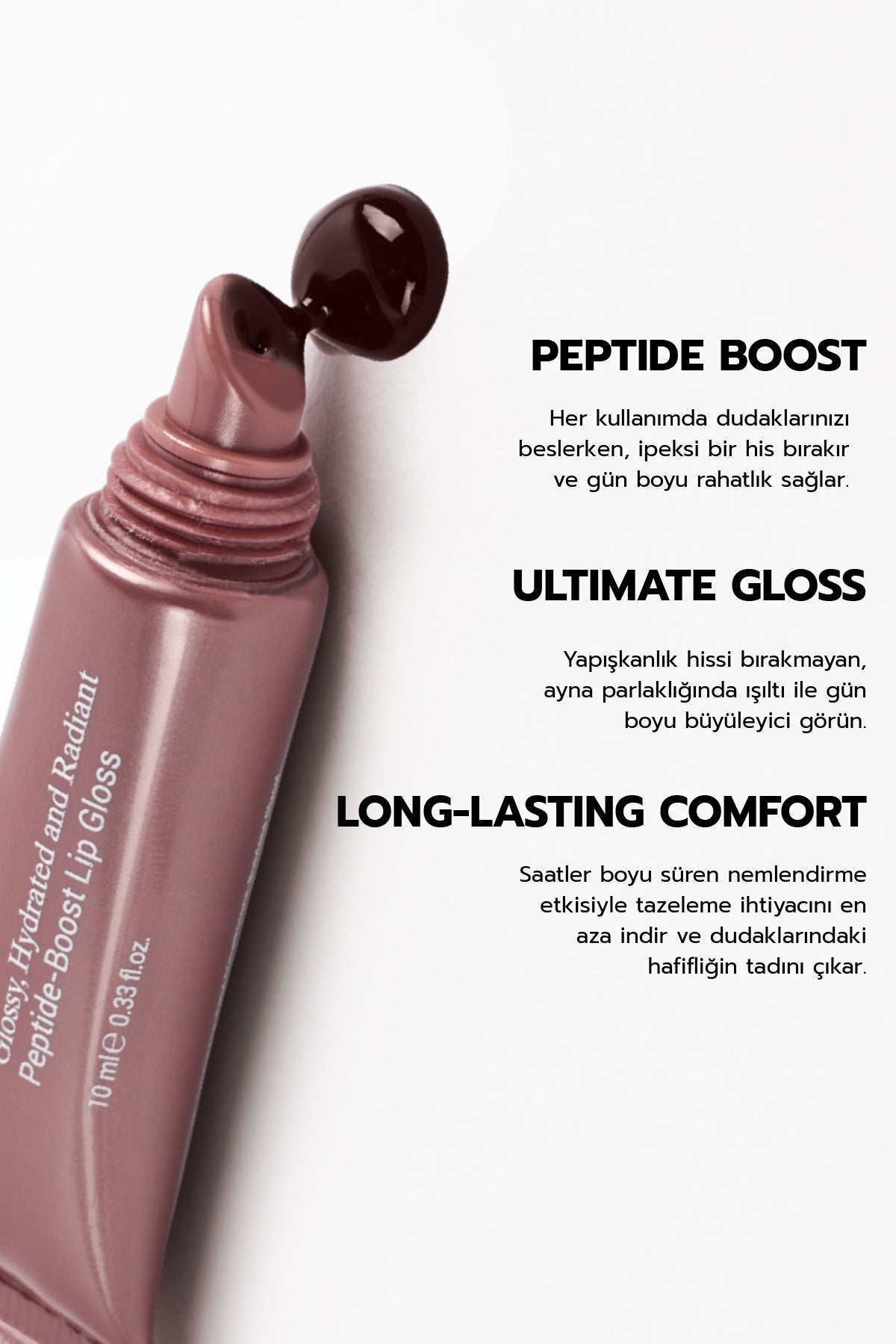 Peptide-Boost Lip Gloss | Ice Americano