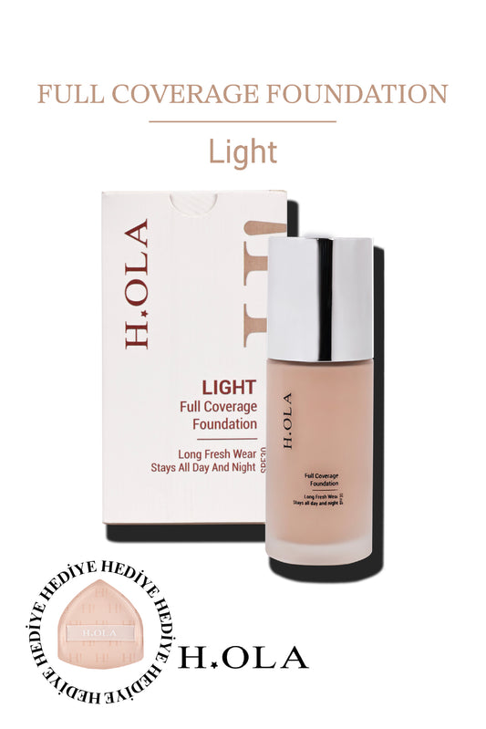 Full Coverage Foundation | Yoğun Kapatıcı Saten bitişli SPF 30 Fondöten | Light